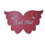 Kanat - LED Işıklı İsminize Özel Gece Lambası Duvar Süsü