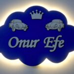 Bulut - LED Işıklı İsminize Özel Gece Lambası Duvar Süsü