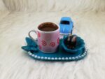 Kelebekli Kahve Sunumluk ve Midye - Kokulu Taş - Tekli - Görsel 17