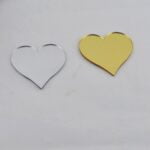 Aynalı Pleksi Kalp- 5'li Paket