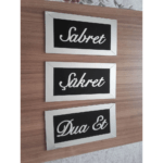 Dekoratif Üçlü Tablo Set - Sabret Şükret Dua Et