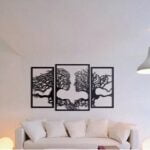 Dekoratif Ahşap Üçlü Tablo