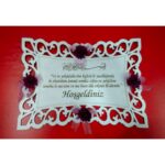 Nazar Dualı Ahşap Kapı Süsü